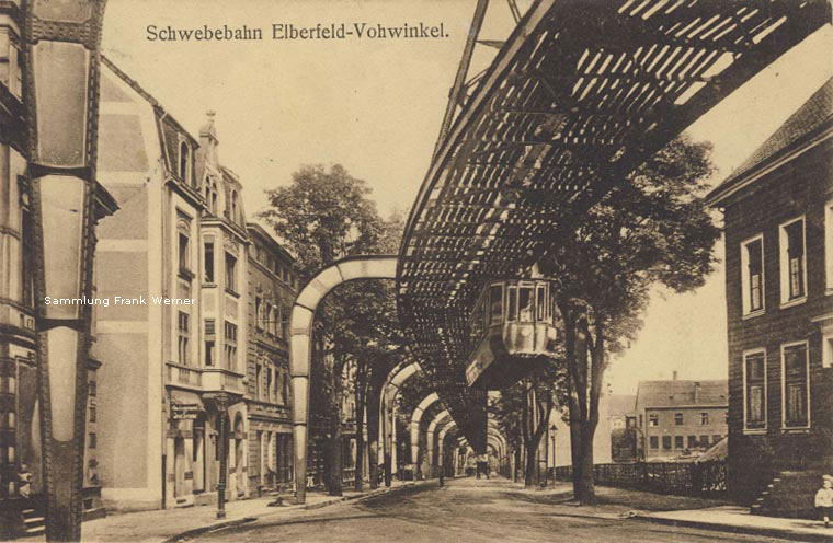 Die Kaiserstraße bei Bruch in Vohwinkel auf einer Postkarte von 1913 (Sammlung Frank Werner)