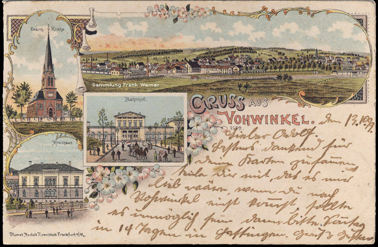 Gruss aus Vohwinkel auf einer Postkarte von 1899 (Sammlung Frank Werner)