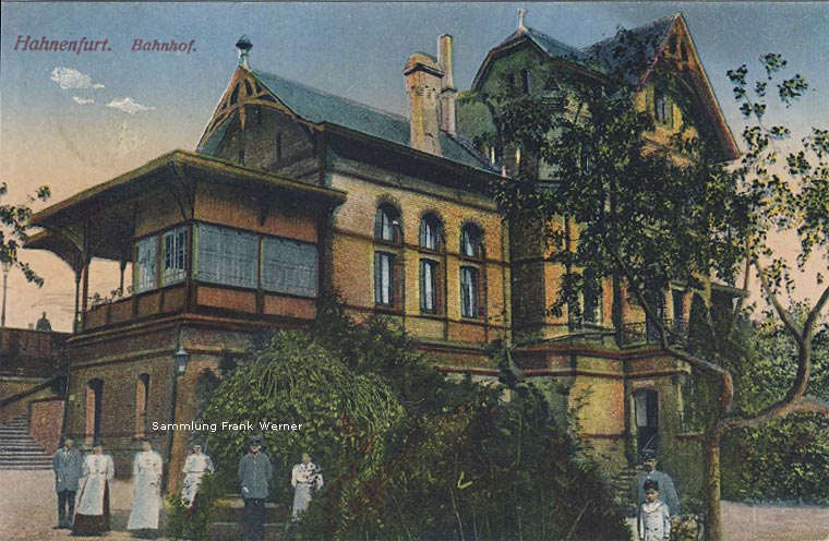 Der Bahnhof Dornap-Hahnenfurth auf einer Postkarte von 1912 (Sammlung Frank Werner)