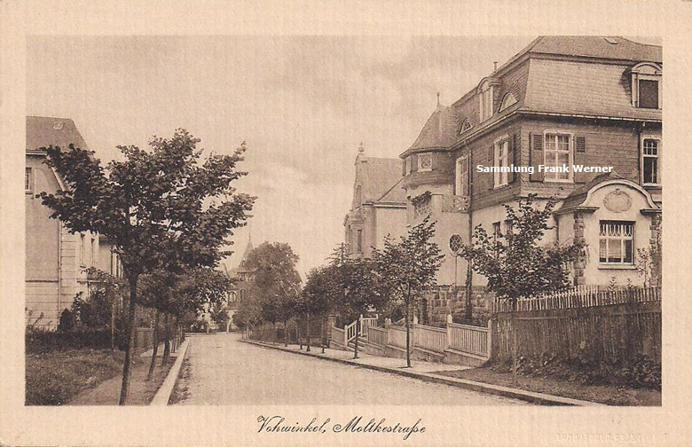 Moltkestraße in Vohwinkel auf einer Postkarte von 1915 (Sammlung Frank Werner)