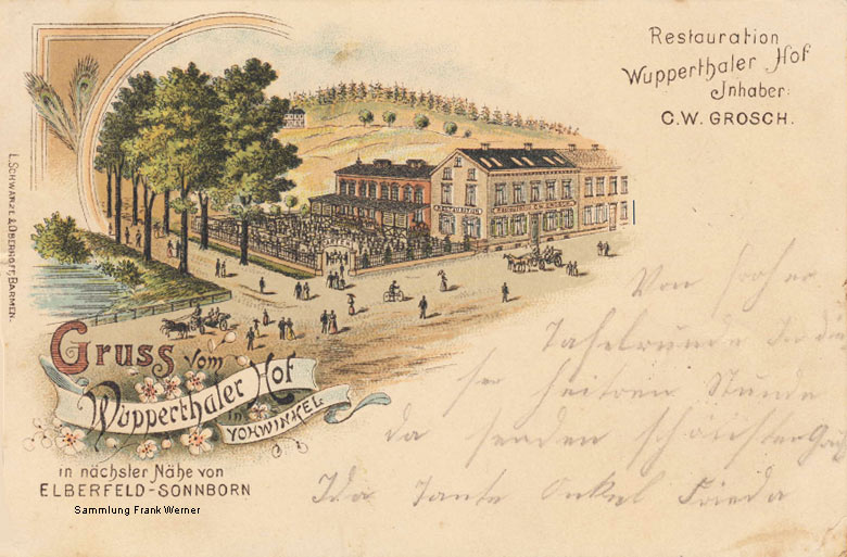 Der Wupperthaler Hof in Hammerstein auf einer Postkarte von 1898 (Sammlung Frank Werner)