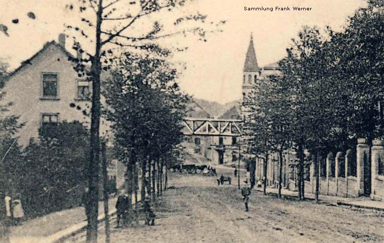 Die Solinger Straße in Vohwinkel auf einer Postkarte von 1906 (Sammlung Frank Werner)