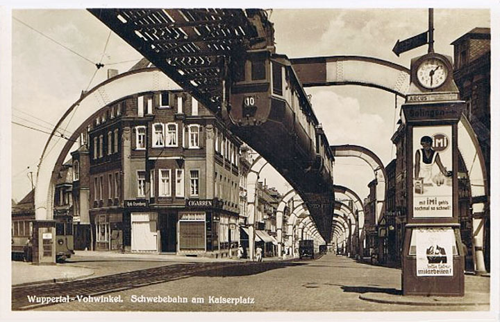 Der Kaiserplatz in Vohwinkel auf einer Postkarte von 1940