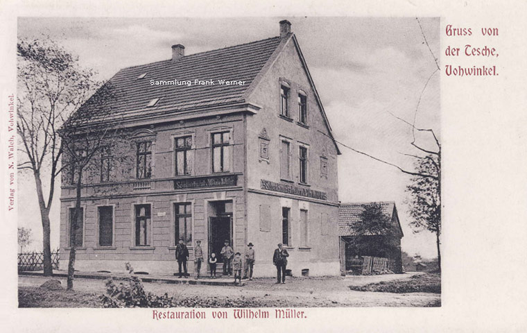 Die Restauration von Wilhelm Müller auf der Tesche auf einer Postkarte von 1902 (Sammlung Frank Werner)