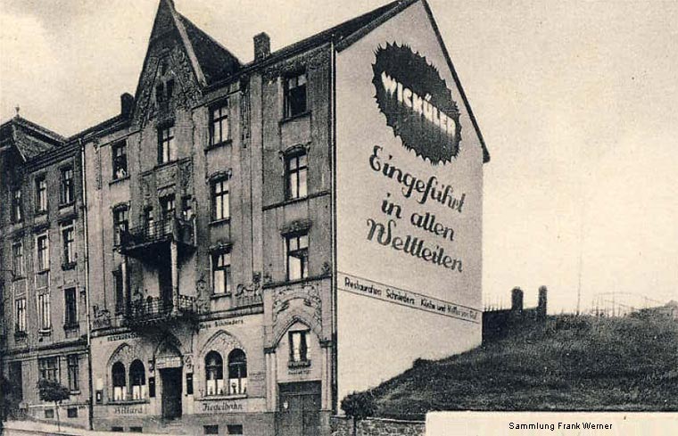 Haus Schnieders auf einer Postkarte um 1940 - Ausschnitt (Sammlung Frank Werner)