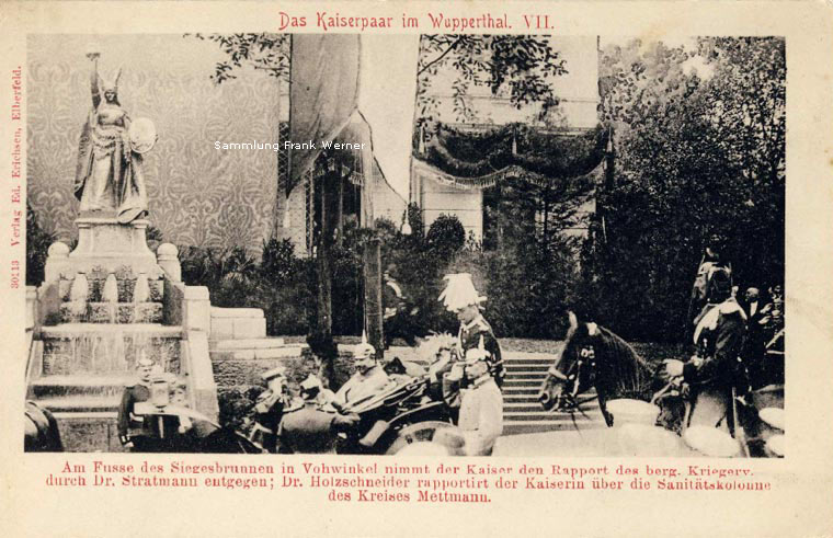 Gedenkpostkarte von 1900 zum Kaiserbesuch (Sammlung Frank Werner)