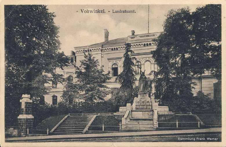 Der Siegesbrunnen in Vohwinkel auf einer Postkarte von 1913 (Sammlung Frank Werner)