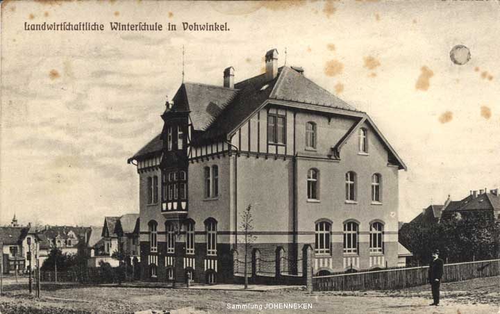 Die Landwirtschaftliche Winterschule in Vohwinkel auf einer Postkarte von 1910