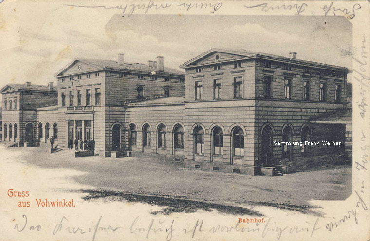 Alter Bahnhof Vohwinkel auf einer Postkarte von 1900 (Sammlung Frank Werner)
