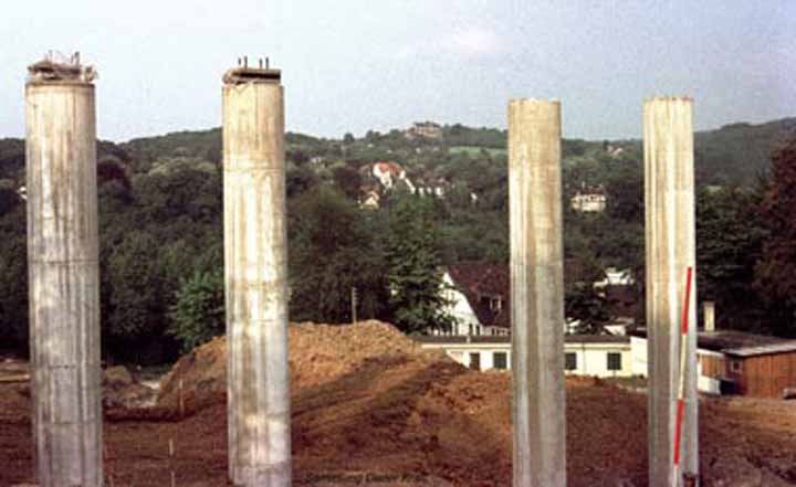 Bau der L 418 am Schrödersbusch in Vohwinkel 1969 (Foto Sammlung Dieter Kraß)