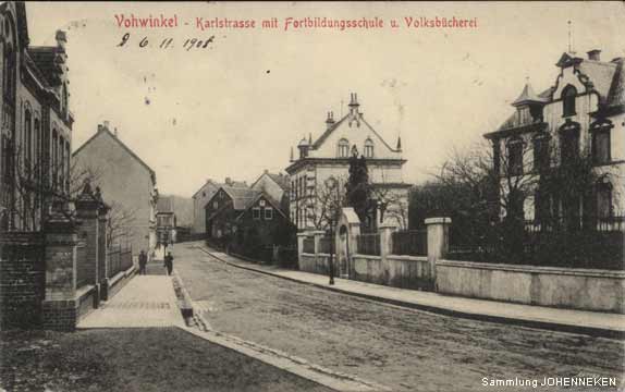Die Karlstrasse auf einer Postkarte von 1908